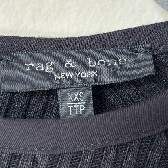 Rag & Bone Echo Maxi Sweater Black Dress Knit Ribbed Size XXS - Picture 13 of 14